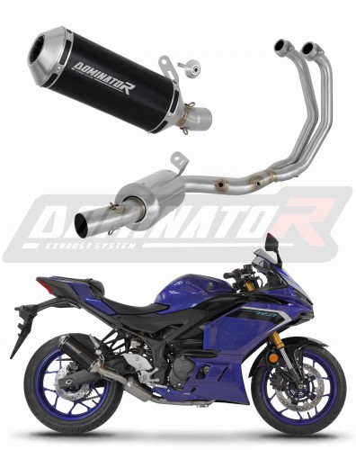 complete exhaust system with muffler DOMINATOR Full System OV G2 BLACK fits to Yamaha YZFR3 2025  2026