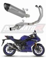 sistema de escape completo con silenciador DOMINATOR Full System titanio HP8 compatible con la motocicleta Yamaha YZFR3 2025  2026