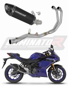 Yamaha YZF-R3 2025 - 2026 Sistema de escape Colector Silenciador HP8 NEGRO + dB killer