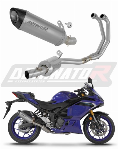 complete exhaust system with muffler DOMINATOR Full System titanium HP8 fits the motorcycle Yamaha YZF R3 2019   2024