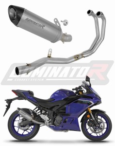 Yamaha YZF-R3 2019 - 2024 Sistema de escape Colector Silenciador Titanio HP8 + dB killer