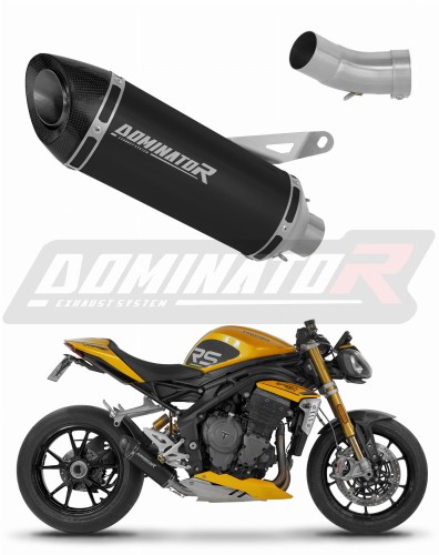 escape silenciador DOMINATOR HP8 negro compatible con la motocicleta Triumph Speed Triple 1200 RS / RR 2021  2024