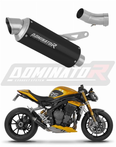 exhaust muffler DOMINATOR GPF BLACK fits to Triumph Speed Triple 1200 RS / RR 2021  2024