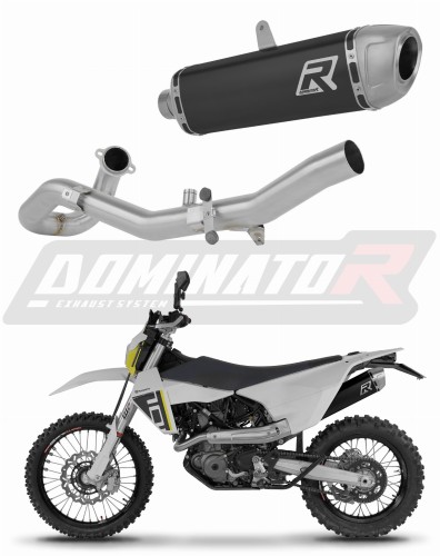 complete exhaust system with muffler DOMINATOR Full System S6 BLACK fits to Husqvarna 701 Enduro 2026