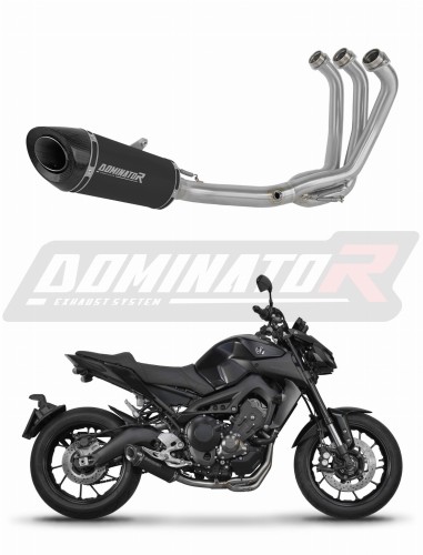 sistema de escape completo con silenciador DOMINATOR Full System HP8 negro compatible con la motocicleta Yamaha MT09 2013  2016 4