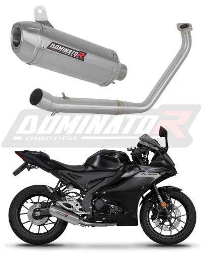 complete exhaust system with muffler DOMINATOR Full System S3 fits the motorcycle Yamaha YZF R125 2019   2020