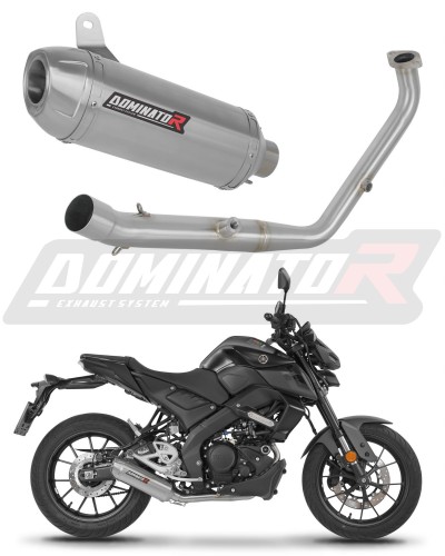 complete exhaust system with muffler DOMINATOR Full System S3 fits to Yamaha MT 125 2024  2026