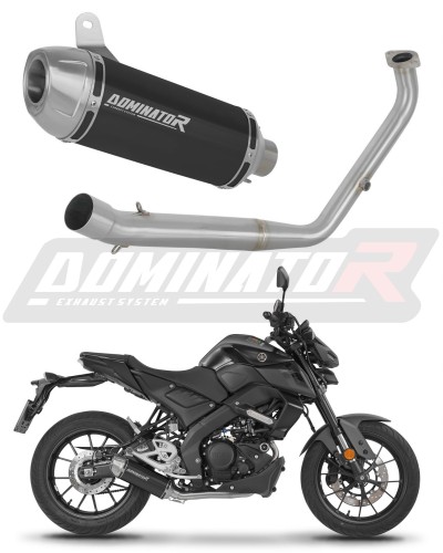 complete exhaust system with muffler DOMINATOR Full System S3 BLACK fits to Yamaha MT 125 2021  2024