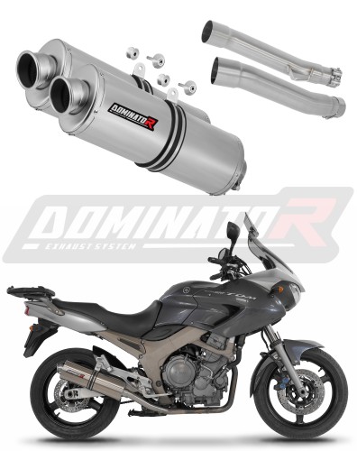 escape silenciador DOMINATOR oval compatible con la motocicleta Yamaha TDM 900 2002  2013