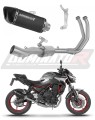 complete exhaust system with muffler DOMINATOR Full System HP6 BLACK fits the motorcycle Kawasaki Z650 2023   2026