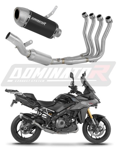 kompletny układ wydechowy z tłumikiem DOMINATOR Full System S6 CZARNY EX pasujący do motocykla Suzuki GSX-S 1000 GX 2025 - 2026