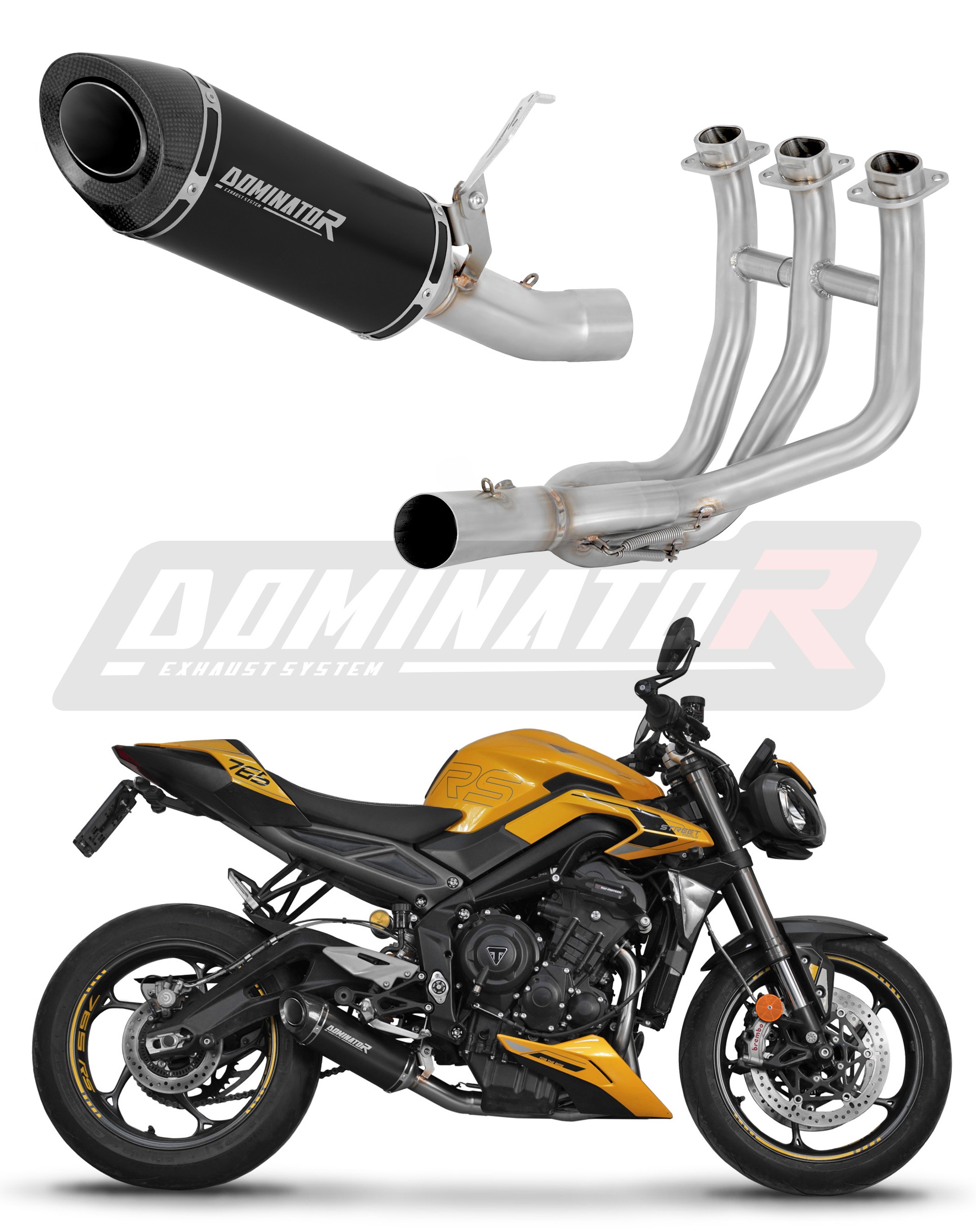 Triumph STREET TRIPLE 765 S / R / RS 2023 - 2024 Sistema de escape