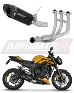 Triumph STREET TRIPLE 765 S / R / RS 2023 - 2024 Sistema de escape Colector Silenciador HP8 NEGRO + dB killer