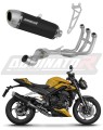 sistema de escape completo con silenciador DOMINATOR Full System S6 negro compatible con la motocicleta Triumph STREET TRIPLE 765 S / R / RS 2023  2024 5