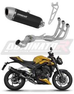 Triumph STREET TRIPLE 765 S / R / RS 2023 - 2024 Sistema de escape Colector Silenciador S6 NEGRO + dB killer