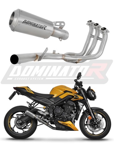 sistema de escape completo con silenciador DOMINATOR Full System GPS compatible con la motocicleta Triumph Street Triple 765 RS 2024  2025 4