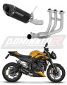 complete exhaust system with muffler DOMINATOR Full System HP8 BLACK fits to Triumph Street Triple 765 RS 2024  2025 4