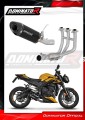 sistema de escape completo con silenciador DOMINATOR Full System HP8 negro compatible con la motocicleta Triumph Street Triple 765 RS 2024  2025 5