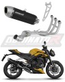 sistema de escape completo con silenciador DOMINATOR Full System S6 negro compatible con la motocicleta Triumph Street Triple 765 RS 2024  2025 5