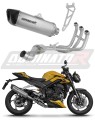 sistema de escape completo con silenciador DOMINATOR Full System titanio HP6 compatible con la motocicleta Triumph Street Triple 765 RS 2024  2025 5