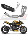 complete exhaust system with muffler DOMINATOR Full System HP6 BLACK fits the motorcycle Triumph Speed Triple 1200 RS / RR 2021   2024