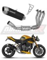 sistema de escape completo con silenciador DOMINATOR Full System S6 negro compatible con la motocicleta Triumph Speed Triple 1200 RS / RR 2021  2024