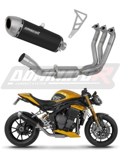 Triumph Speed Triple 1200 RS / RR 2021 - 2024 Sistema de escape Colector Silenciador S6 NEGRO + dB killer
