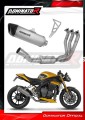 sistema de escape completo con silenciador DOMINATOR Full System titanio HP6 compatible con la motocicleta Triumph Speed Triple 1200 RS / RR 2021  2024 2