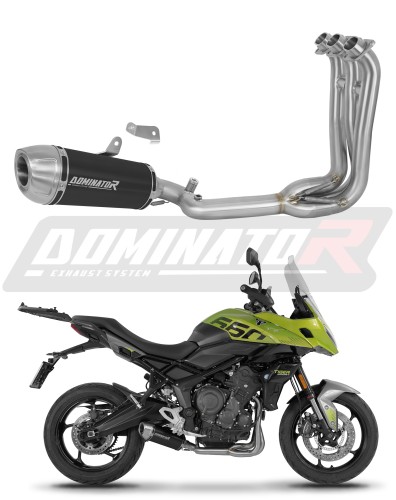 sistema de escape completo con silenciador DOMINATOR Full System S3 negro compatible con la motocicleta Triumph Tiger Sport 660 2025  2026