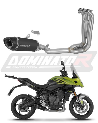 sistema de escape completo con silenciador DOMINATOR Full System HP8 negro compatible con la motocicleta Triumph Tiger Sport 660 2025  2026