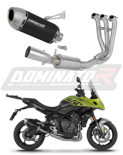complete exhaust system with muffler DOMINATOR Full System S6 BLACK fits to Triumph Tiger Sport 660 2025  2026