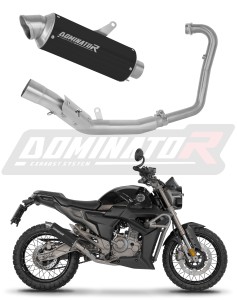 Zontes G1 Scrambler 125 2025 - 2026 Sistema de escape Colector Silenciador GPF BLACK + dB killer